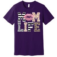 Mom Life Leopard Lips Premium T-Shirt