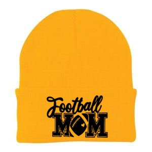 Mom's Little League Football Jr High School Football Mom Funny Gift Knit Cap Winter Beanie