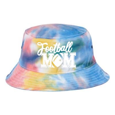 Mom's Little League Football Jr High School Football Mom Funny Gift Tie Dye Newport Bucket Hat