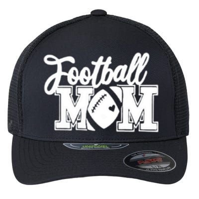 Mom's Little League Football Jr High School Football Mom Funny Gift Flexfit Unipanel Trucker Cap