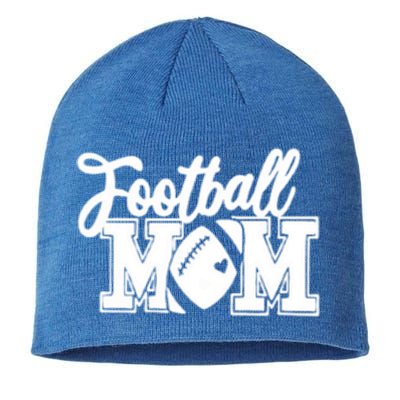 Mom's Little League Football Jr High School Football Mom Funny Gift Sustainable Beanie