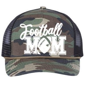 Mom's Little League Football Jr High School Football Mom Funny Gift Retro Rope Trucker Hat Cap