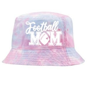 Mom's Little League Football Jr High School Football Mom Funny Gift Tie-Dyed Bucket Hat