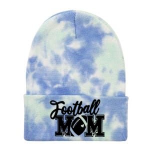 Mom's Little League Football Jr High School Football Mom Funny Gift Tie Dye 12in Knit Beanie