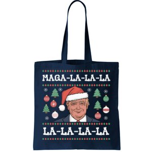 Maga La La La Donald Trump Potus 47 Ugly Christmas Tote Bag