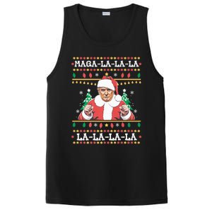 Maga La La La Funny Trump Ugly Christmas Sweater Xmas 2024 PosiCharge Competitor Tank