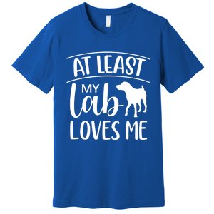 My Lab Loves Me Labrador Retriever Dog Valentine's Day Funny Gift Premium T-Shirt