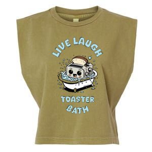 Mandatoryfunday Live Laugh Toaster Bath Garment-Dyed Women's Muscle Tee