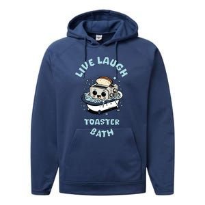 Mandatoryfunday Live Laugh Toaster Bath Performance Fleece Hoodie