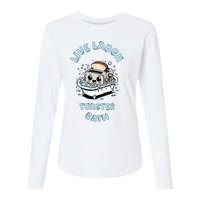 Mandatoryfunday Live Laugh Toaster Bath Womens Cotton Relaxed Long Sleeve T-Shirt