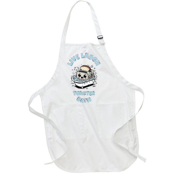 Mandatoryfunday Live Laugh Toaster Bath Full-Length Apron With Pockets