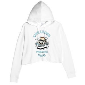 Mandatoryfunday Live Laugh Toaster Bath Crop Fleece Hoodie