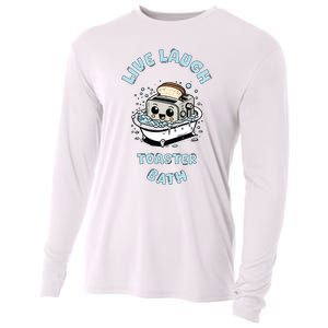 Mandatoryfunday Live Laugh Toaster Bath Cooling Performance Long Sleeve Crew