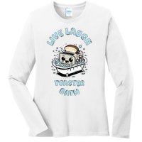 Mandatoryfunday Live Laugh Toaster Bath Ladies Long Sleeve Shirt