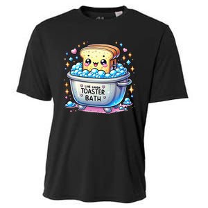 Mandatoryfunday Live Laugh Toaster Bath Funny Saying Cooling Performance Crew T-Shirt