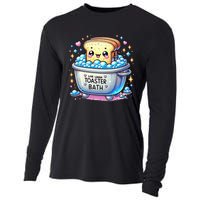 Mandatoryfunday Live Laugh Toaster Bath Funny Saying Cooling Performance Long Sleeve Crew