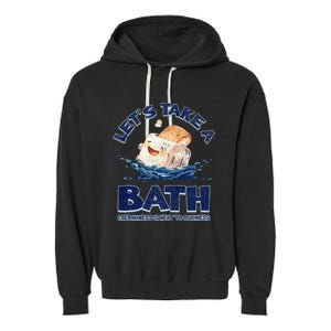 Mandatoryfunday Live Laugh Toaster Bath Garment-Dyed Fleece Hoodie