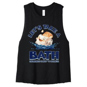 Mandatoryfunday Live Laugh Toaster Bath Women's Racerback Cropped Tank