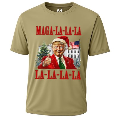 Maga La La La Donald Trump Potus 47 Ugly Christmas Sweater Performance Shirt