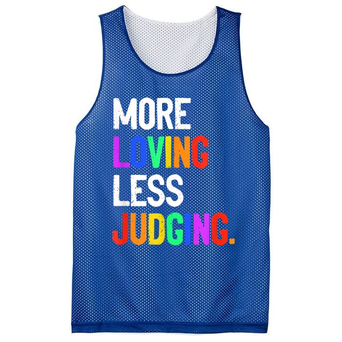 More Loving Less Judging Mesh Reversible Basketball Jersey Tank