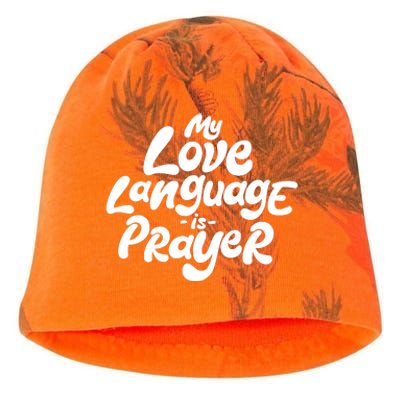 My Love Language Is Prayer Kati - Camo Knit Beanie