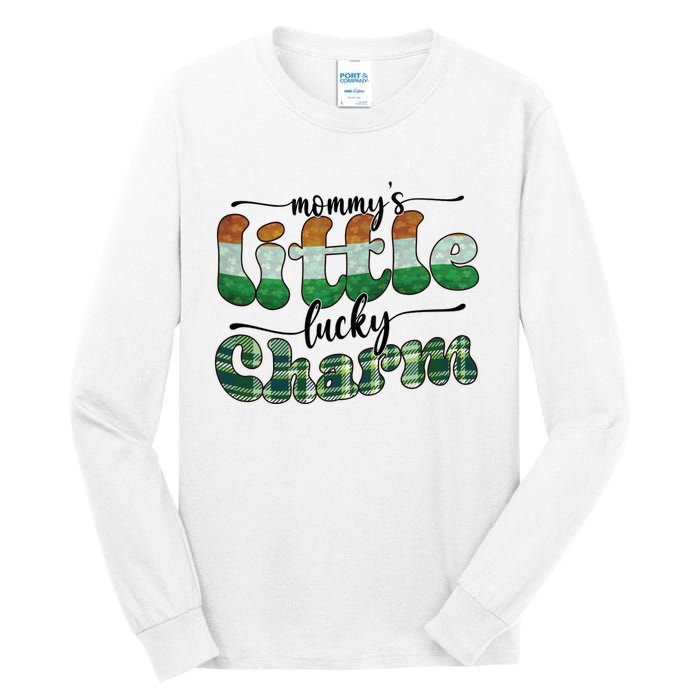 Mommy's Little Lucky One Plaid St Pattricks Day Tall Long Sleeve T-Shirt