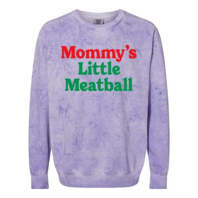 Mommy's Little Meatball Italian Ironic Funny Meme Trendy Unisex Colorblast Crewneck Sweatshirt