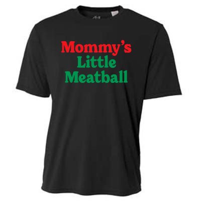 Mommy's Little Meatball Italian Ironic Funny Meme Trendy Unisex Cooling Performance Crew T-Shirt