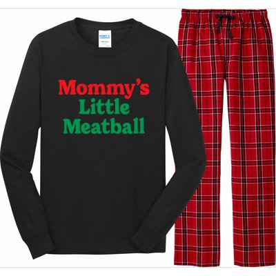 Mommy's Little Meatball Italian Ironic Funny Meme Trendy Unisex Long Sleeve Pajama Set