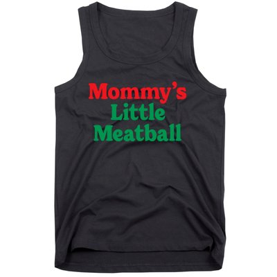 Mommy's Little Meatball Italian Ironic Funny Meme Trendy Unisex Tank Top