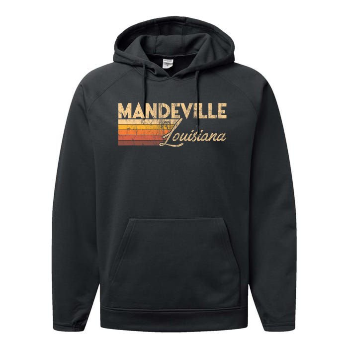 Mandeville Louisiana Performance Fleece Hoodie