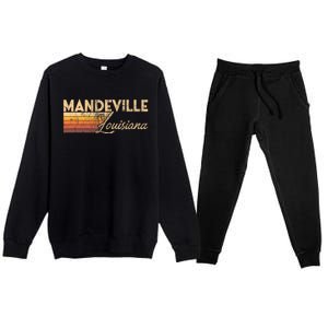 Mandeville Louisiana Premium Crewneck Sweatsuit Set