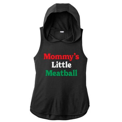 Mommy's Little Meatball Italian Ironic Funny Meme Trendy Unisex Ladies PosiCharge Tri-Blend Wicking Draft Hoodie Tank