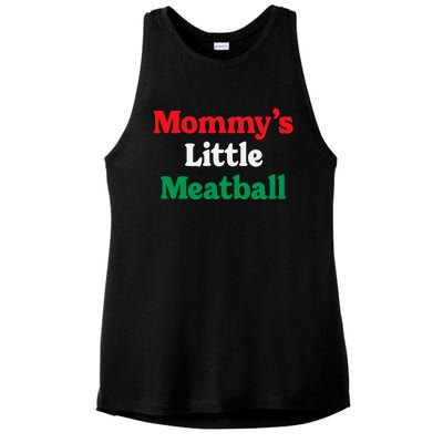 Mommy's Little Meatball Italian Ironic Funny Meme Trendy Unisex Ladies PosiCharge Tri-Blend Wicking Tank