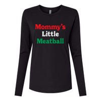 Mommy's Little Meatball Italian Ironic Funny Meme Trendy Unisex Womens Cotton Relaxed Long Sleeve T-Shirt