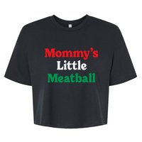 Mommy's Little Meatball Italian Ironic Funny Meme Trendy Unisex Bella+Canvas Jersey Crop Tee