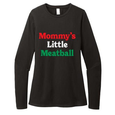 Mommy's Little Meatball Italian Ironic Funny Meme Trendy Unisex Womens CVC Long Sleeve Shirt