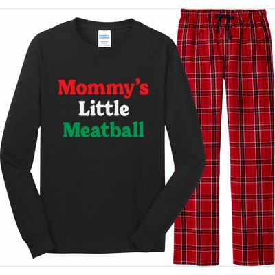 Mommy's Little Meatball Italian Ironic Funny Meme Trendy Unisex Long Sleeve Pajama Set