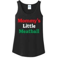 Mommy's Little Meatball Italian Ironic Funny Meme Trendy Unisex Ladies Essential Tank