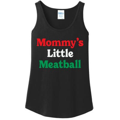 Mommy's Little Meatball Italian Ironic Funny Meme Trendy Unisex Ladies Essential Tank