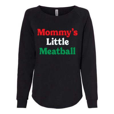 Mommy's Little Meatball Italian Ironic Funny Meme Trendy Unisex Womens California Wash Sweatshirt