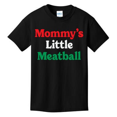 Mommy's Little Meatball Italian Ironic Funny Meme Trendy Unisex Kids T-Shirt