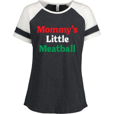 Mommy's Little Meatball Italian Ironic Funny Meme Trendy Unisex Enza Ladies Jersey Colorblock Tee