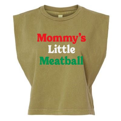 Mommy's Little Meatball Italian Ironic Funny Meme Trendy Unisex Garment-Dyed Women's Muscle Tee