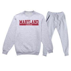 Maryland Lacrosse Premium Crewneck Sweatsuit Set