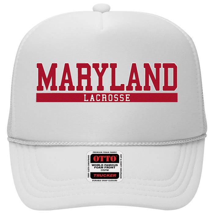 Maryland Lacrosse High Crown Mesh Back Trucker Hat