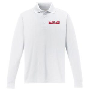 Maryland Lacrosse Performance Long Sleeve Polo