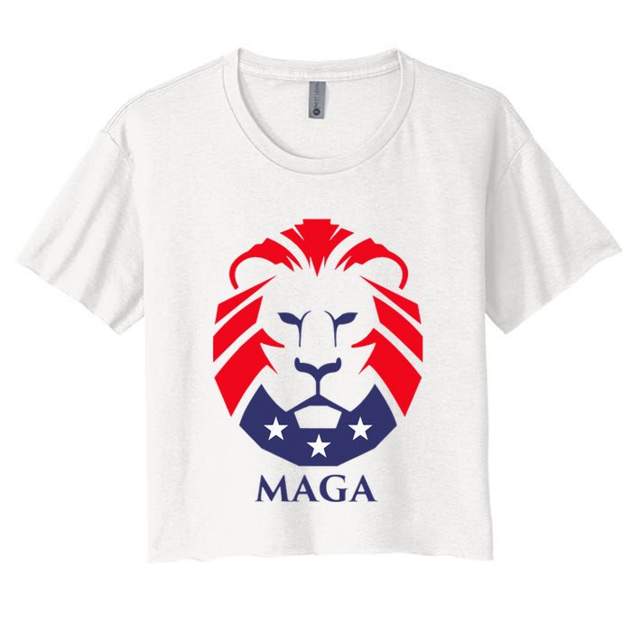 Maga Lion Women's Crop Top Tee