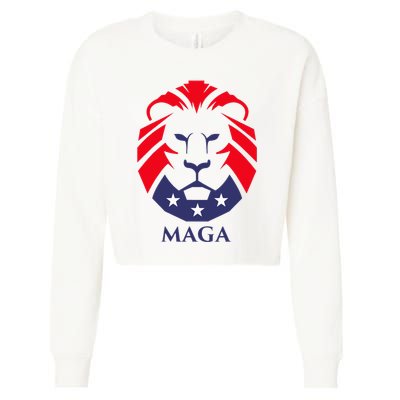 Maga Lion Cropped Pullover Crew