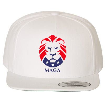 Maga Lion Wool Snapback Cap